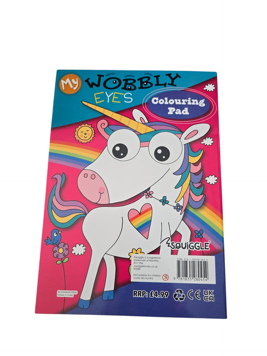 Wobbly Eyes Unicorn Colouring Book
