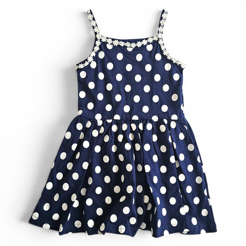 Navy Spotty Dress