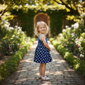 Navy Spotty Dress