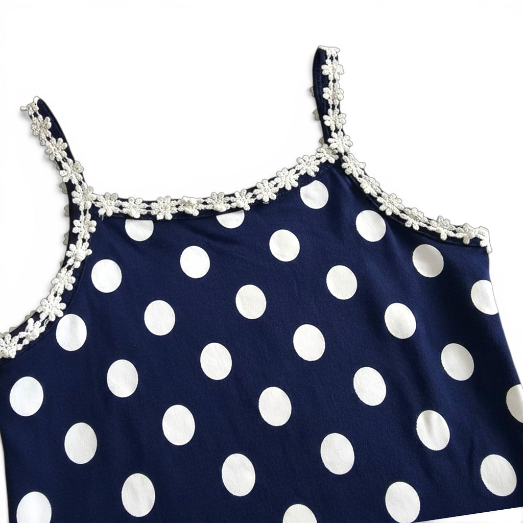 Navy Spotty Dress