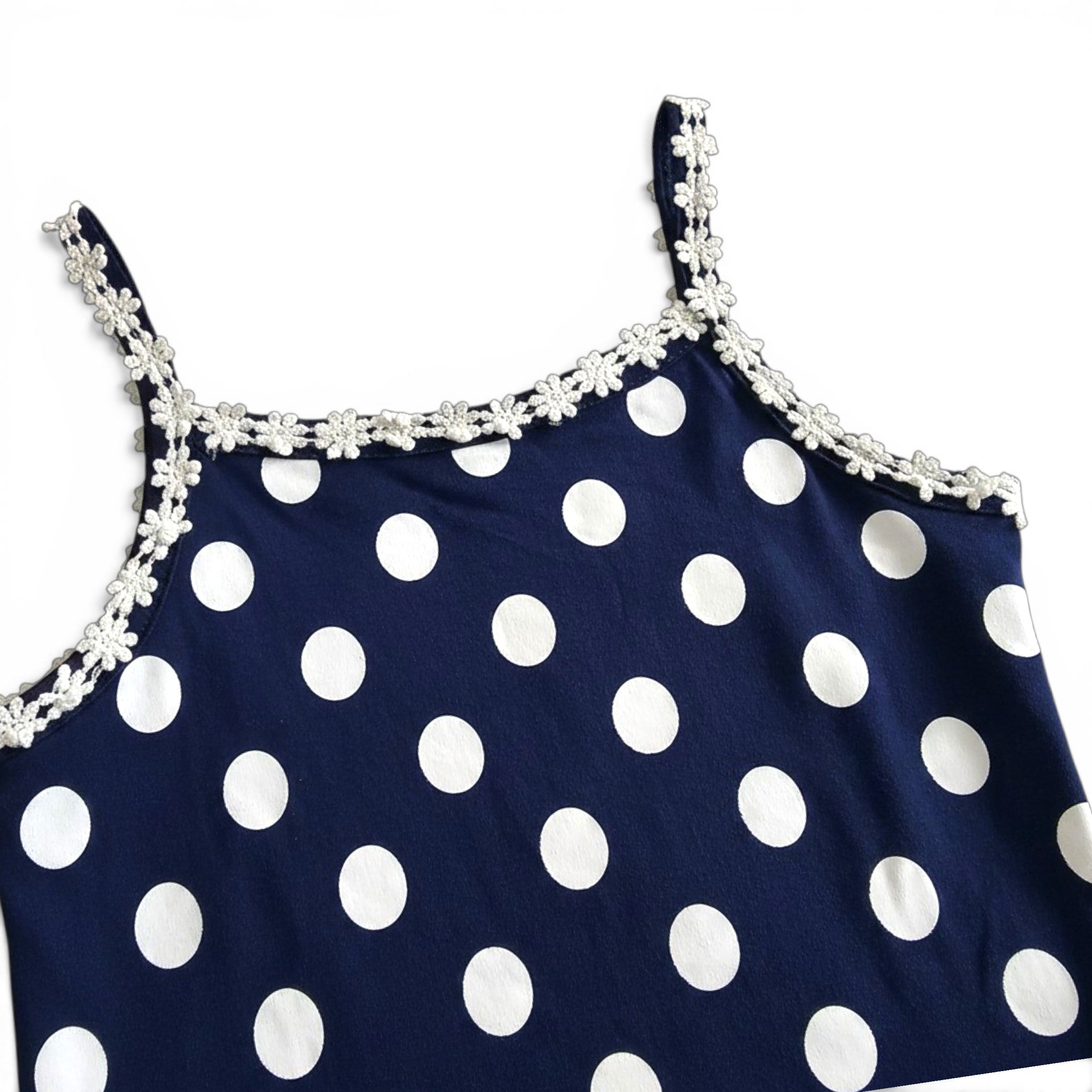 Navy Spotty Dress