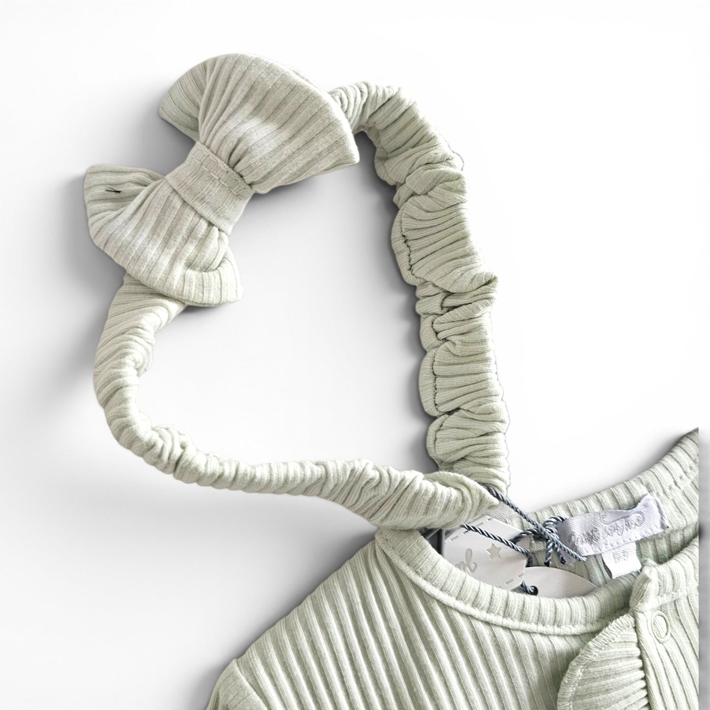 Sage Romper & Bow Set