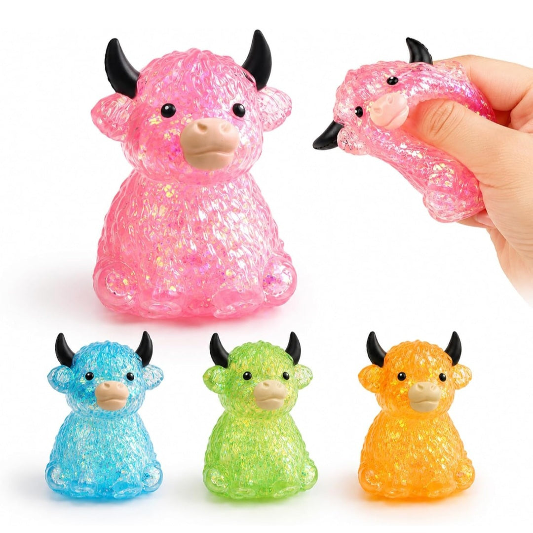 Squishy Glitter Highland Cow