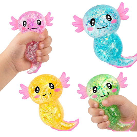 Squishy Glitter Axolotl