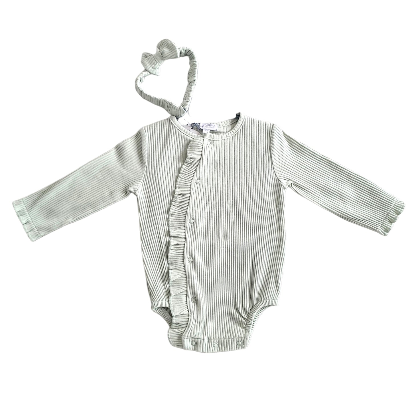 Sage Romper & Bow Set