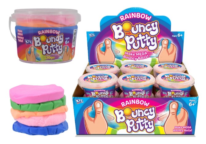 Rainbow Bouncing Putty Tub