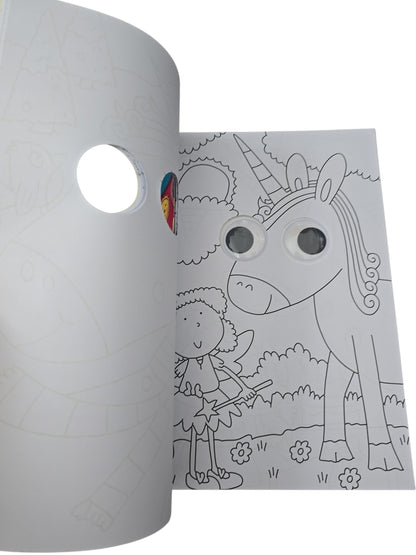 Wobbly Eyes Unicorn Colouring Book