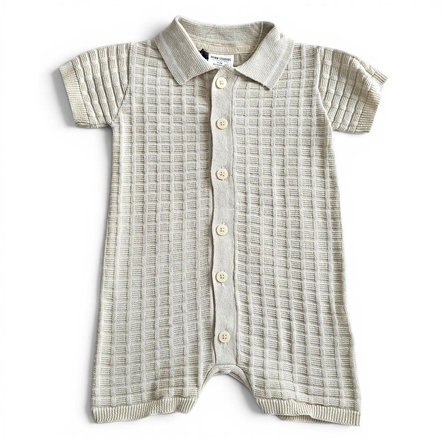 Beige Cotton Romper