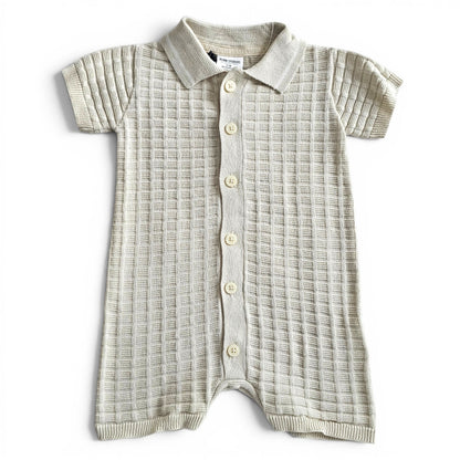Beige Cotton Romper