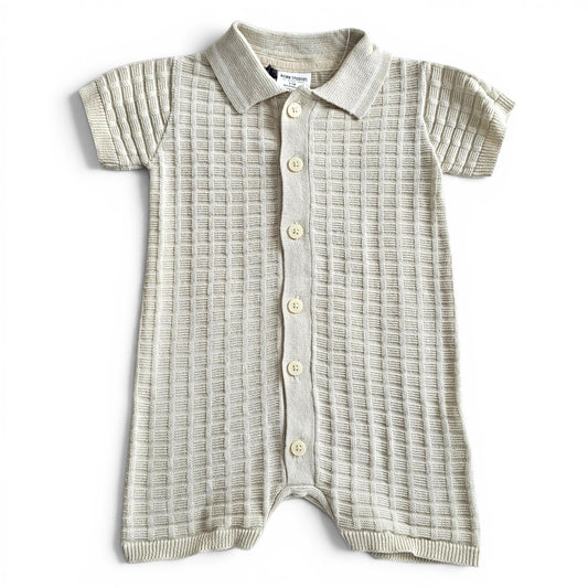 Beige Cotton Romper